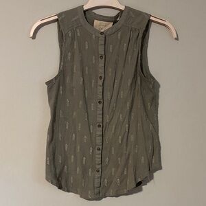 VANESSA VIRGINIA - Sleeveless Button-Up Top - US 4
